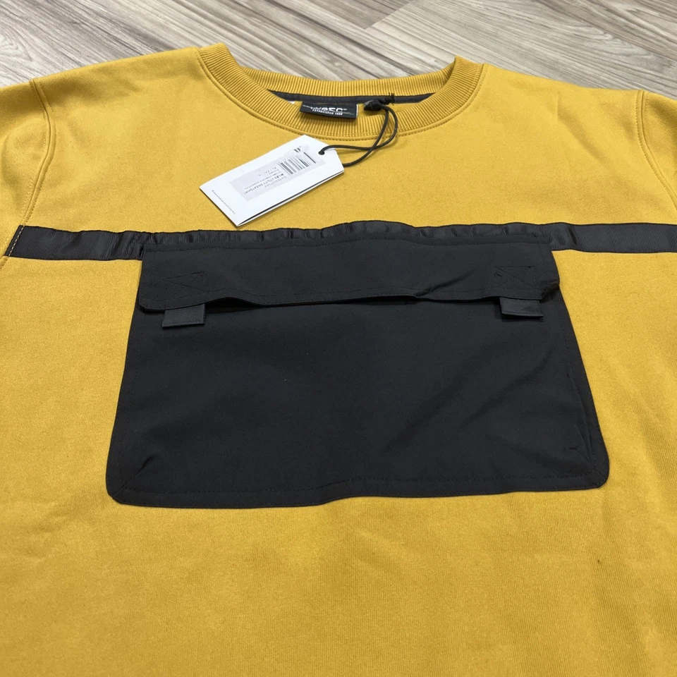 WeSC Miles Utility Crewneck Pullover Sweatshirt Honey/Black Men’s Size XL NWT - Image 4 of 4