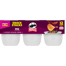 Pringles BBQ Potato Crisps Chips, Lunch Snacks, 12 Count