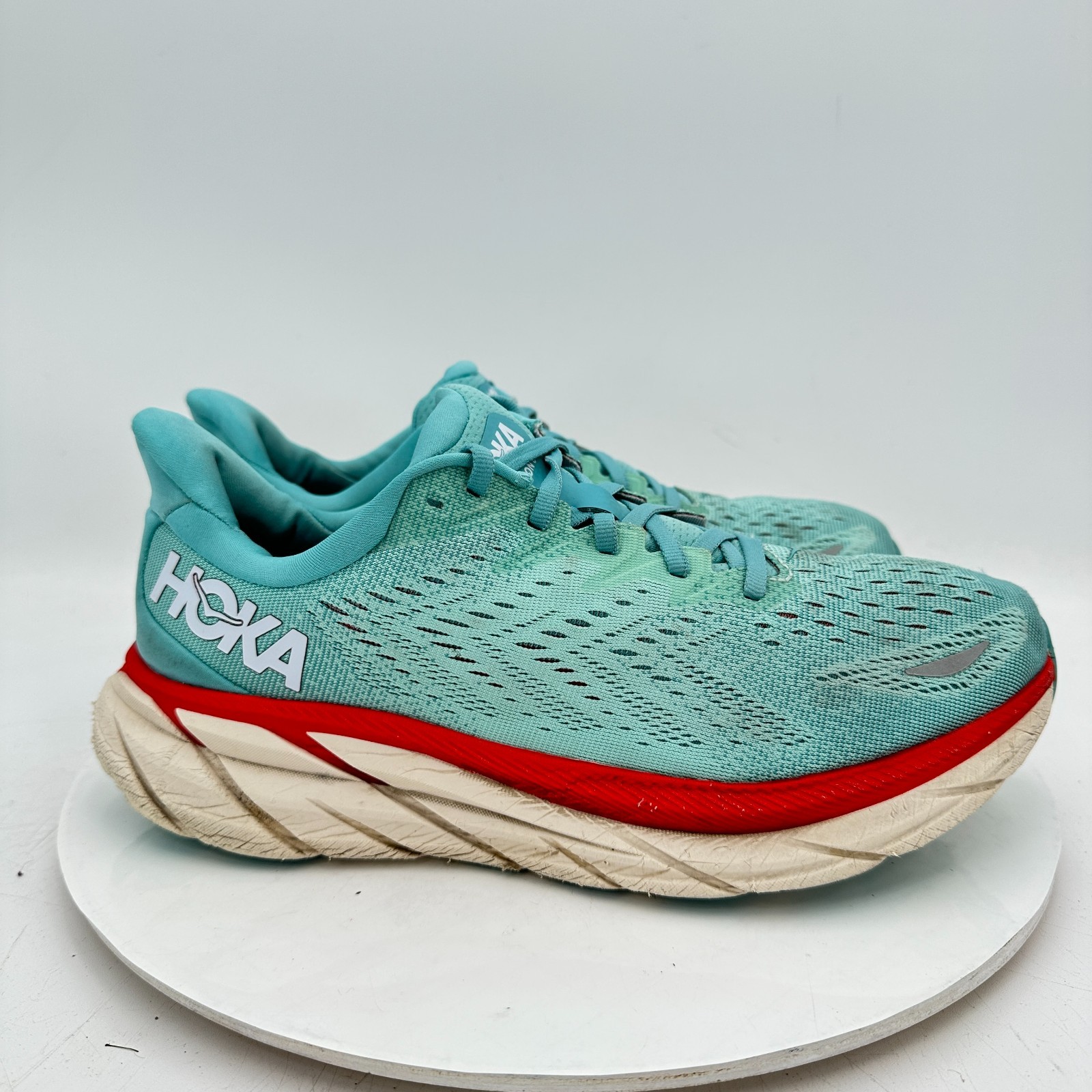 Hoka One Clifton 8 Women Size 10.5D 1119394-AEBL Aquarelle Eggshell Blue Shoes thumbnail 4
