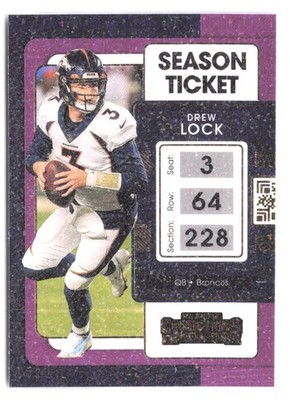 2021 Panini Contenders - Drew Lock #28 Stardust SSP CASE HIT Parallel