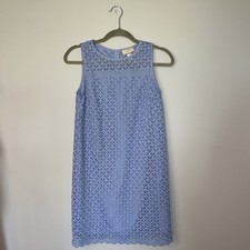 LOFT Blue Crochet Mini Dress Chic and Stylish