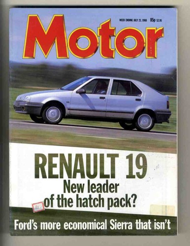 [d5274] 1988/7/23 Motor / Renault 19, Suzuki Swift, Daihatsu Charade ...