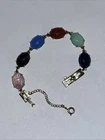 Vintage Scarab Gold-Tone Costume Jewelry Bracelet 7in Egyptian Revival