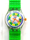 NEW Swatch Stop Watch GREEN SPEED SSK110 with Case and Papers 1994 NOS WORKS