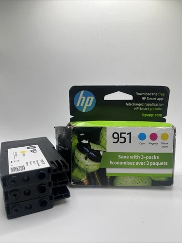 HP 951 Ink 3-Pack Cyan Magenta Yellow - Genuine OEM, Open Box, Unused EXP 2026
