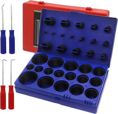 #ad 826 Pieces O Ring Kit SAE amp; Metric Sizes Nitrile 70A Rubber Seals O Rings amp; 4 $33.94