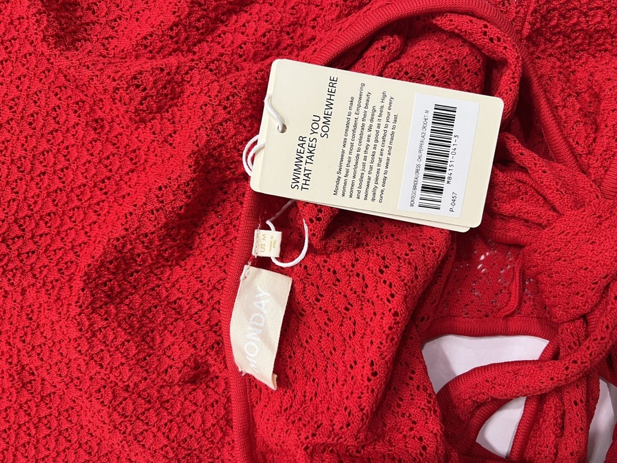 Montego Bandeau Dress - Chili Pepper Lace Crochet Chili Pepper Lace Crochet / M