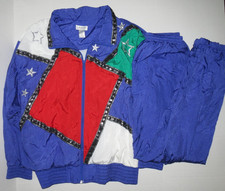 c6 Lavon Jacket Womens XL Full Zip Vintage 90s Stars Colorful Track Suit