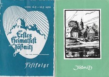 Festschift and local chronicle Jössnitz 1956 -- district Plauen, Vogtland
