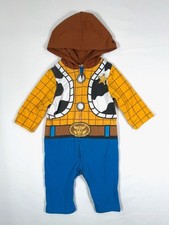 DISNEY PIXAR Toy Story Woody Costume Romper Hooded One Piece Baby Outfit 3-6M