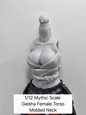 3d Printed GEISHA FEMALE TORSO MOLDED NECK Mythic Legions 1/12 Scale 2.0