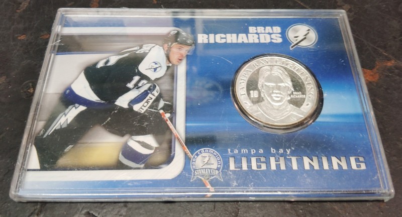 Brad Richards Tampa Bay Lightning Hockey NHL Stanley Cup 2004 Silver Coin MINT