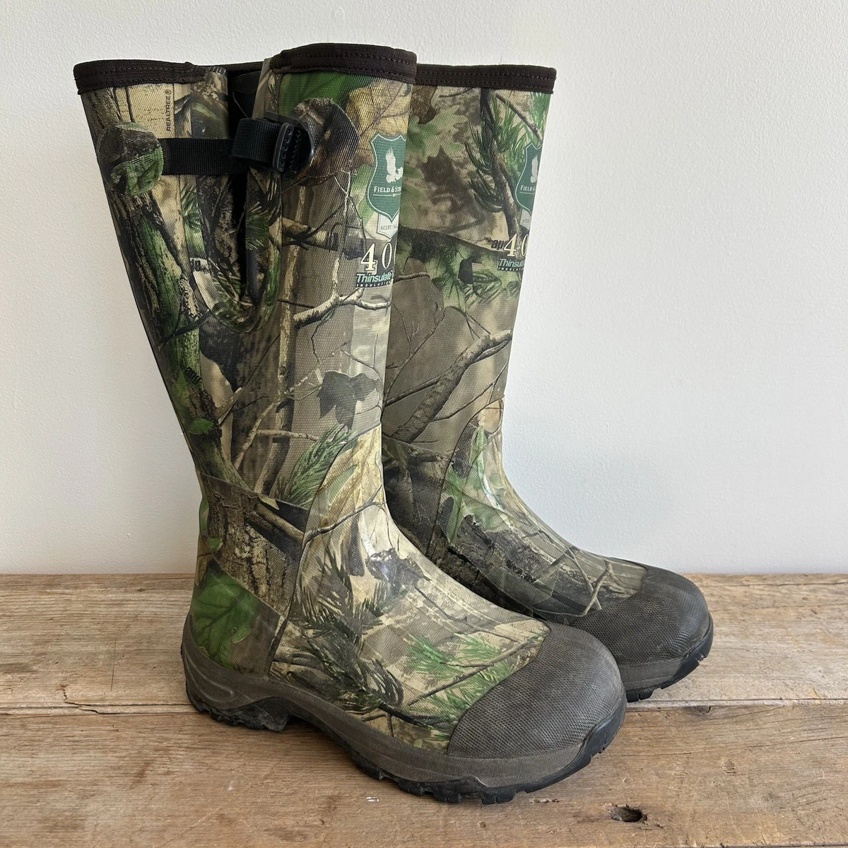Bottes De Chasse Field & Stream 1000g Thinsulate – Taille 11, Camouflage Real Tree, Occasion
