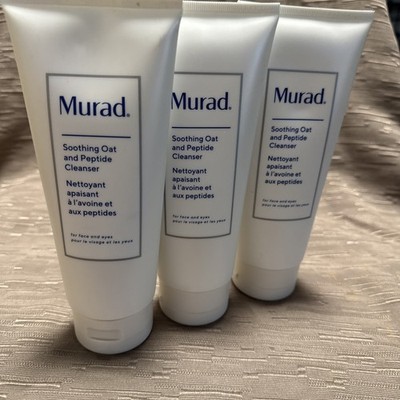Lot Of 3 Murad Soothing Oat & Peptide Cleanser Wash Sensitive & Eczema 6.75Oz