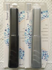 TRAVEL GUARD 2 PK MICROBAN MICROBIAL STANDING TOOTHBRUSH COVERS BLACK SILVER  NW