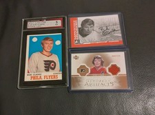 1970-71 OPC #195 Bobby Clarke rookie KSA 5 EX ITG auto SP UD jersey memorabilia