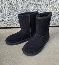Koolaburra by UGG Women  s Size 8 Black Mid Calf Shearling Lined Suede Boots