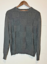 Dockers Mens Large Gray Checkered Pullover Sweater Cotton Retro Minimalist Norm