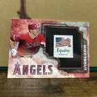 2016 Topps Mike Trout #MTS-1 Stamp Relics Los Angeles Angels Baseball Card
