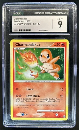 2007 Pokemon Diamond & Pearl Secret Wonders Charmander #82/132 CGC 9