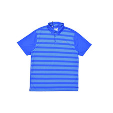 NEW Under Armour Men's Blue Striped HeatGear Loose Polo Size LG/G/G