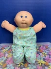 Vintage Preemie Cabbage Patch Doll Bald Blue Eyes Original Outfit