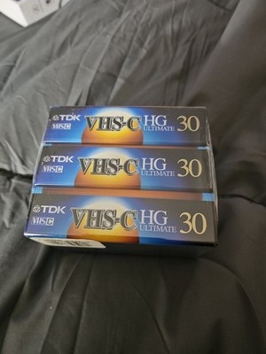 3 Pack TDK VHS-C HG Ultimate TC-30 Blank Video Cassette Camcorder Tape