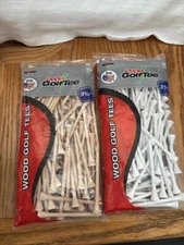 GOLF TEE'S PRIDE BROWN & WHITE 3 1/4" - 90 tee's in each bag NEW