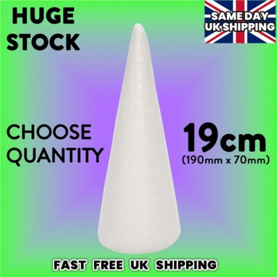 19cm 190mm Styropor Zapfen Top Qualität Weihnachten Basteln Zapfen & süße Bäume