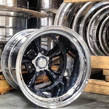 15x15 Torq Thrust D Black Custom Bild Chev Ford Mopar American Racing Custom