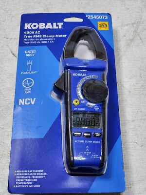 NEW KOBALT 400A AC True RMS Clamp Meter 600v