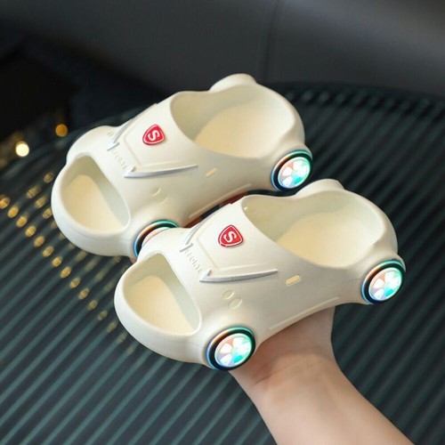 Kids Glowing Slippers Cartoon Car Sandals Children Sandals Anti Slip Boys Girls - Picture 47 of 58