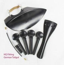 YDC Violin Ebony Fitting 8 Piece Set ------German Tailgut ----Zitsman Chinrest