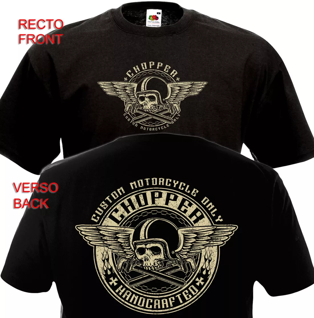 Tee Shirt Moto Custom Garage T-Shirt Homme Noir Motard, Coupe Moderne (S) :  : Mode