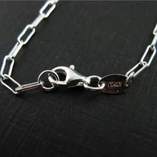 925 Sterling Silver Necklace, Anklet, Bracelet-Long Box Chain - Italy (7.5"-36")