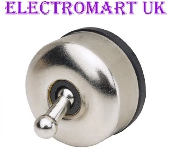 ELECTROMART 28MM MINIATURE CHROME TUMBLER SWITCH 12V 3A SPST DOLLS HOUSE MODEL RAILWAY