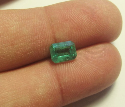 798- ct 1,34 BELLO SMERALDO OTTAGONALE NATURALE I2 mm 7,6 NOVA ERA BRASILE - Foto 5 di 11