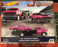 HOT WHEELS CAR CULTURE TEAM TRANSPORT #25 ‘68 DODGE DART AND HORIZON HAULER