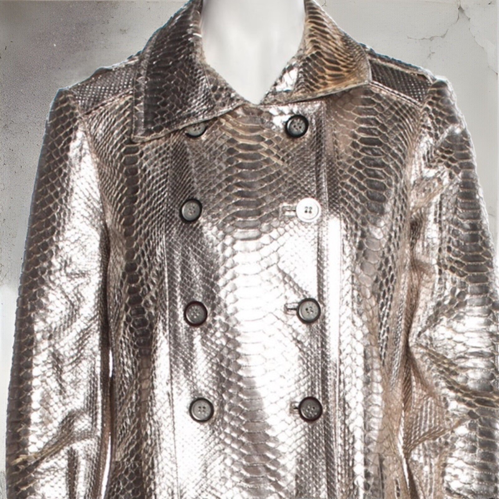 Museum Piece! Auth Celine Python  Snake Trench Go… - image 4