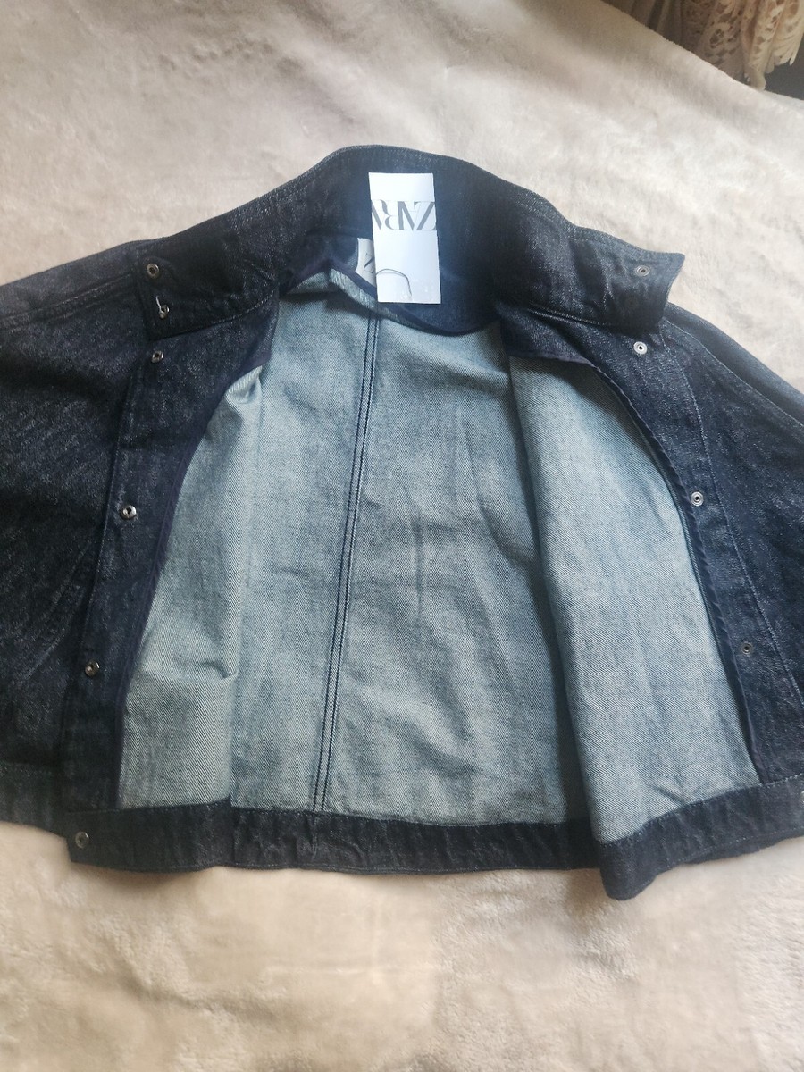 Zara DENIM CAPE ZW COLLECTION Dark Blue Sz XL Nwt | eBay