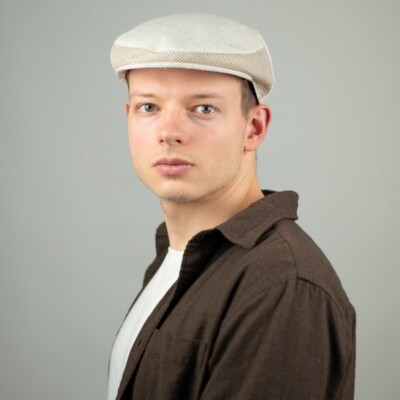 Herren Flatcap Schiebermütze Sommermmütze Kappe Cap Netz Lüftung Cotton Linen 