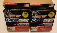 2 Spools 30 lbs Test Laser Line clear Made In The USA Eagle Claw 250 Yd Fishing