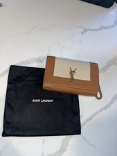 Saint Laurent Kate Small Brick Brown Cotton/leather Shoulder Bag 