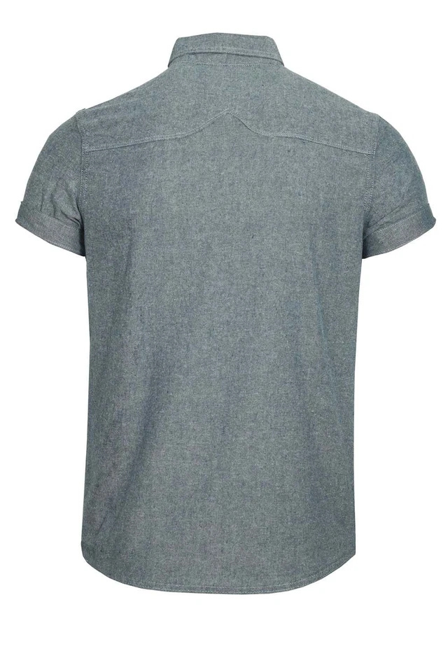 Camisa Hombre 883 POLICE Olvido Camisa Manga Corta Gris Brezo - Imagen 2 de 3