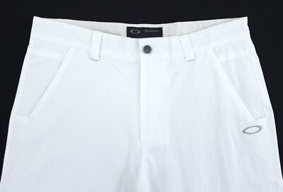 Oakley Golf Pants Men 37x30 White Ohydrolix Performance Nylon Tech