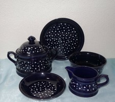 Pfalzkeramik, Anja Piroschka blau, Speiseservice- Teile zur Auswahl Punkteblume