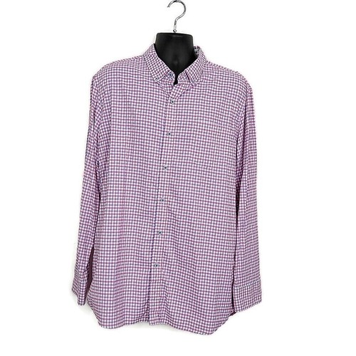 Sable & Stone Mens sz 2XL Dress Shirt Pink Plaid Button Up Long Sleeve Collared - 第 1/4 張圖片