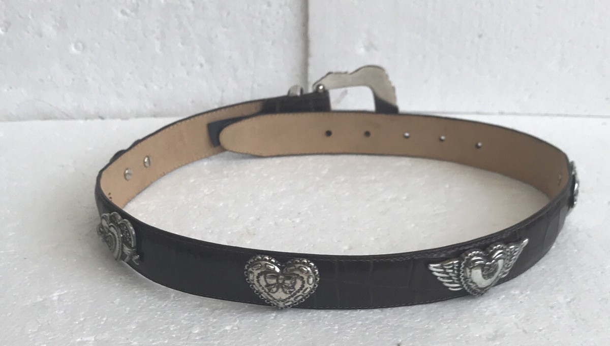 BRIGHTON?‍❤️‍?‍?SIGNATURE.UNISEX-(C-1996)BELT Vintage 1996 Brighton Embossed Leather Belt Made In USA  main image 3