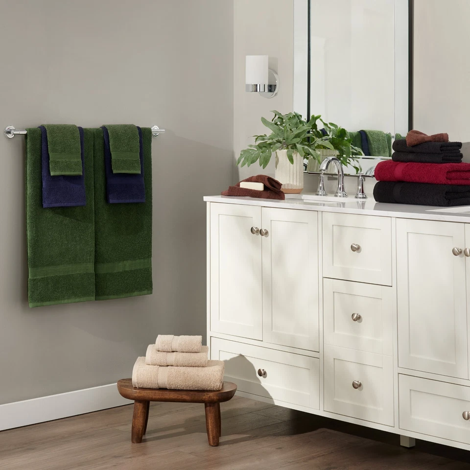 12 Pack of Bathroom Washcloths - 100% Ring-Spun Cotton - 12 x 12 - Color Options - Image 3 of 4