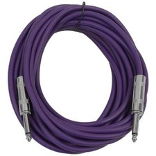 25 Foot Purple TS to TS Patch Cable PA/DJ Cord 1/4 Inch TS Mono